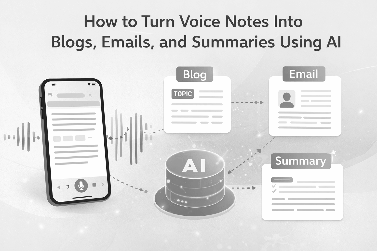 How to Turn Voice Notes Into Blogs, Emails, and Summaries Using AI